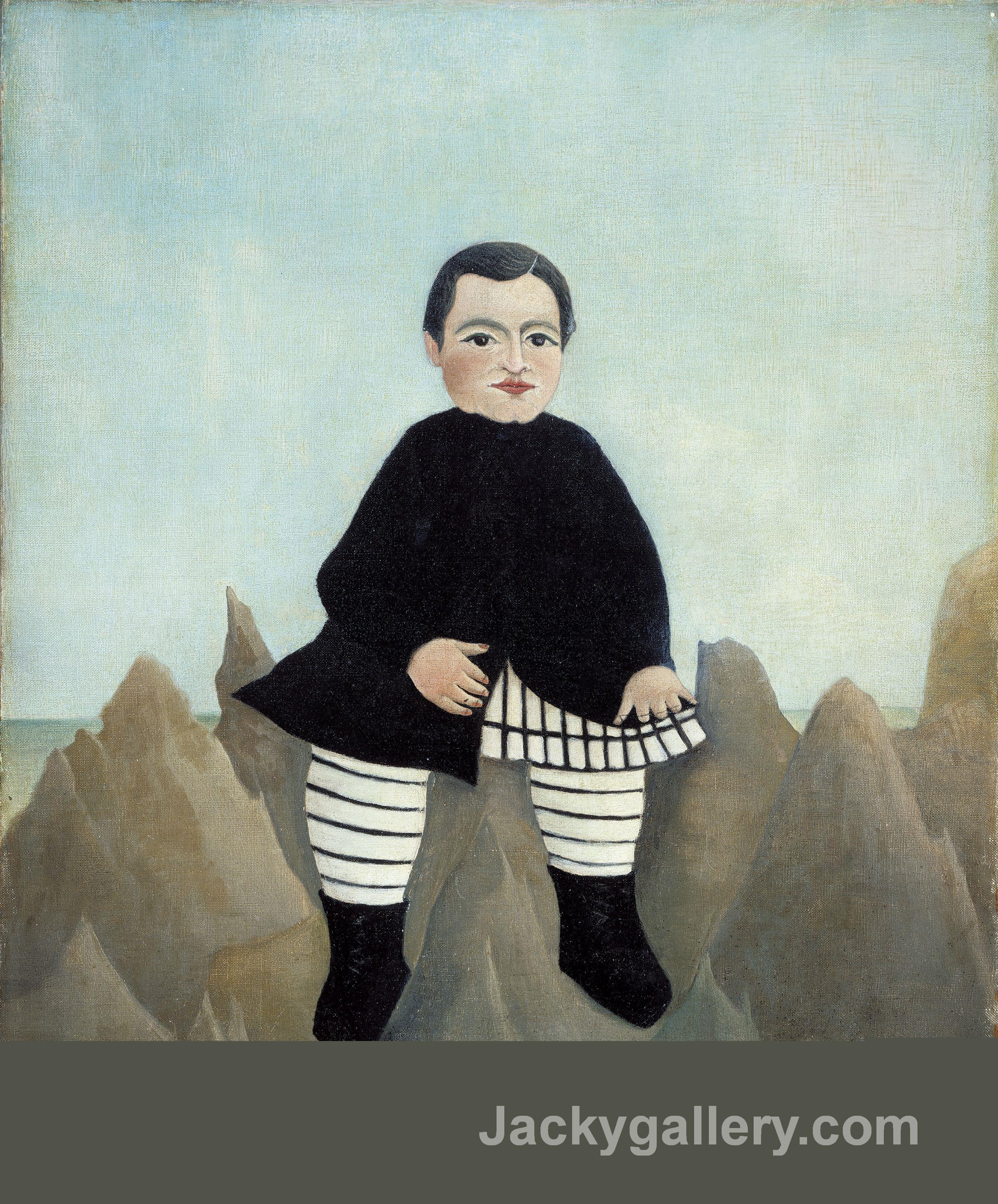 Boy on the Rocks by Henri Rousseau paintings reproduction
